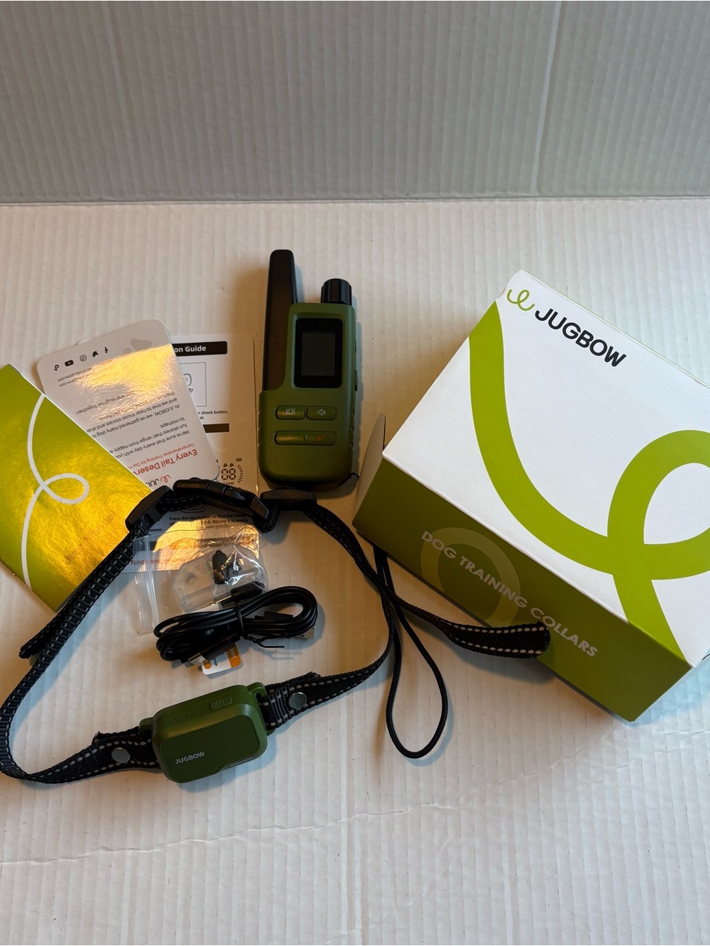 Green Dog Training Remote and Adjustable Collar